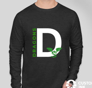 Long Sleeve Dragon T- Black